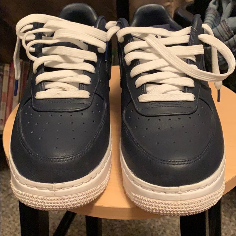 Blue Nike air force lows